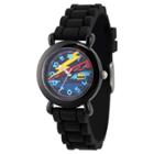 Boys' Disney Cars 3 Lightning Mcqueen Black Plastic Time Teacher Watch - Black