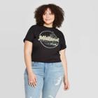 Women's Midland Band Plus Size Short Sleeve Graphic T-shirt (juniors') - Black