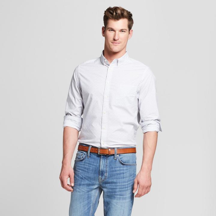 Men's Slim Fit Long Sleeve Northrop Button Down Shirt - Goodfellow & Co