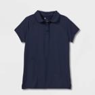 Girls' Polo Shirt - All In Motion Dark Blue