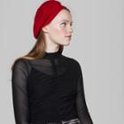 Women's Long Sleeve Mesh Ruched Front Top - Wild Fable Black