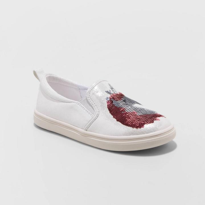 Girls' Gizela Twin Gore Sneakers - Cat & Jack Silver 13, Toddler Girl's