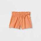 Toddler Girls' Tie Shorts - Art Class Peach