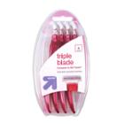 Women's Triple Blade Disposable Razor 4ct - Up&up (compare To Bic