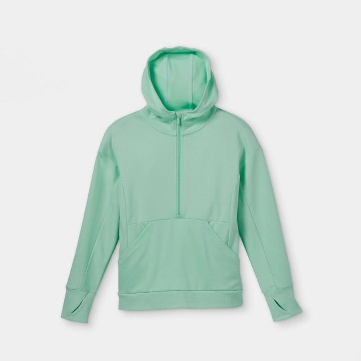 Girls' Ponte 1/2 Zip Hooded Sweatshirt - All In Motion