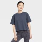 Women's Supima Cotton Short Sleeve Top - All In Motion Charcoal Gray