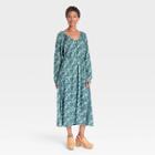 Women's Long Sleeve Kaftan Dress - Knox Rose Green