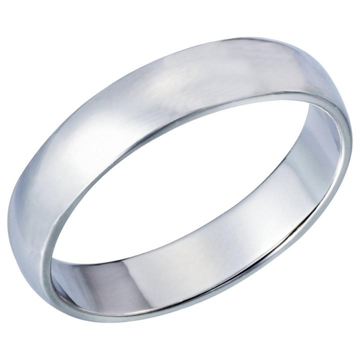 Target Domed Silver Plated Ring Band - Size