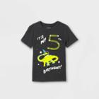 Boys' Short Sleeve 5th Birthday Graphic T-shirt - Cat & Jack Black
