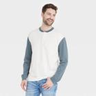 Men's Long Sleeve Henley T-shirt - Goodfellow & Co Off-white