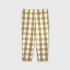 Women's Plus Size Plaid Mid-rise Skinny Cropped Pants - Who What Wear Cream 14w, Women's, Yellow