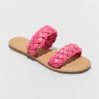 Women's Lucy Slide Sandals - A New Day Pink