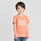 Petitetoddler Boys' Short Sleeve Radiate Positive Energy Graphic Stripe T-shirt - Cat & Jack Orange 12m, Toddler Boy's