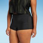 All In Motion Women's Plus Size Laser Cut Side Swim Shorts - All In