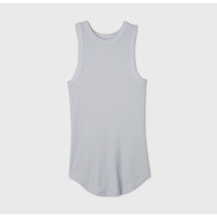 Women's Rib Layer Tank Top - A New Day Gray