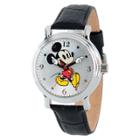 Women's Disney Mickey Mouse Shinny Vintage Articulating Watch With Alloy Case - Black,
