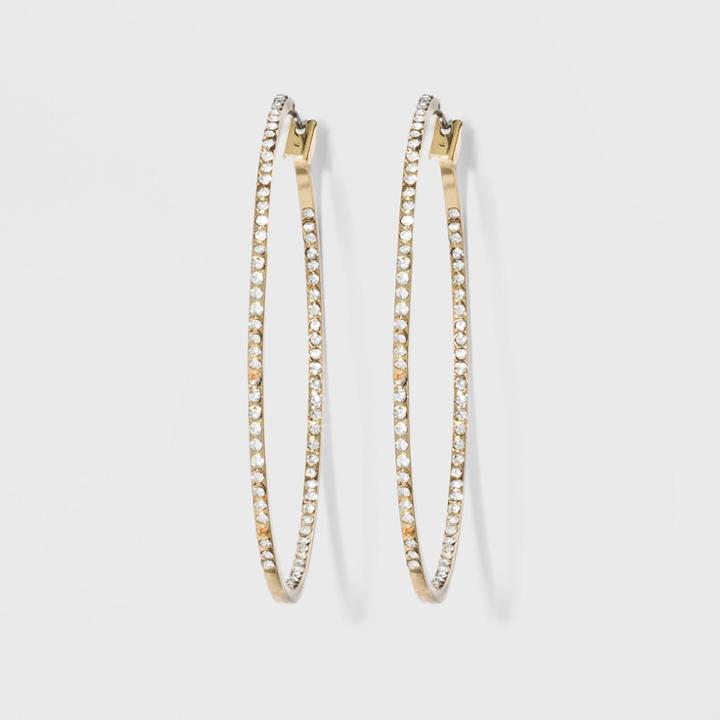Target Hoop With Pave Stones Earrings - A New Day Gold