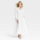 Women's Bell Long Sleeve Tiered Gauze Dress - Universal Thread White