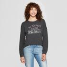 Women's Love And Tacos Graphic Sweatshirt - Zoe+liv (juniors') Charcoal