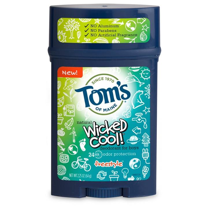 Tom's Of Maine Wicked Cool! Freestyle Natural Deodorant Stick For Boys