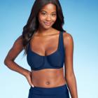 Women's Seamed Underwire Bikini Top - Kona Sol Navy Blue D/dd Cup