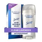 Secret Clinical Strength Invisible Solid Antiperspirant And Deodorant For Women - Clean Lavender -2.6oz