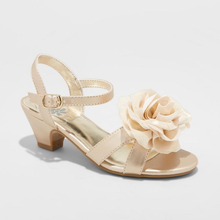 Girls' Flowers By Nina Toni Ankle Strap Sandals - Gold