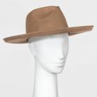 Women's Wide Brim Fedora Hat - Universal Thread Tan