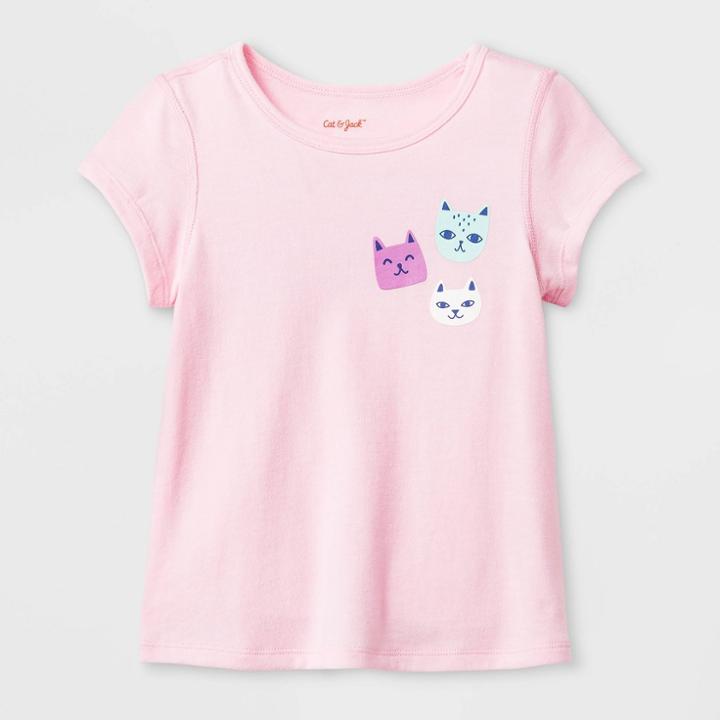 Toddler Adaptive Girls' T-shirt - Cat & Jack Pink