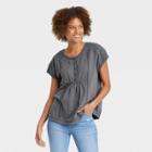 Women's Short Sleeve Henley Shirt - Knox Rose Gray