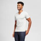 Men's Slim Fit Solid V-neck T-shirt - Goodfellow & Co Gray