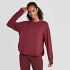Women's Cozy Curved Hem Sweatshirt - Joylab Tawny Port