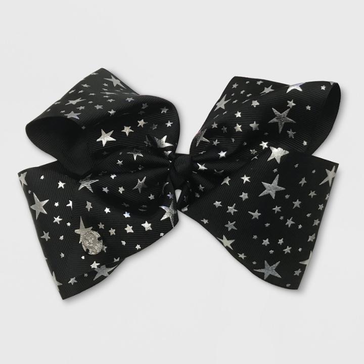 Nickelodeon Girls' Jojo Siwa Black And Rhinestone Bow Hair Clip,