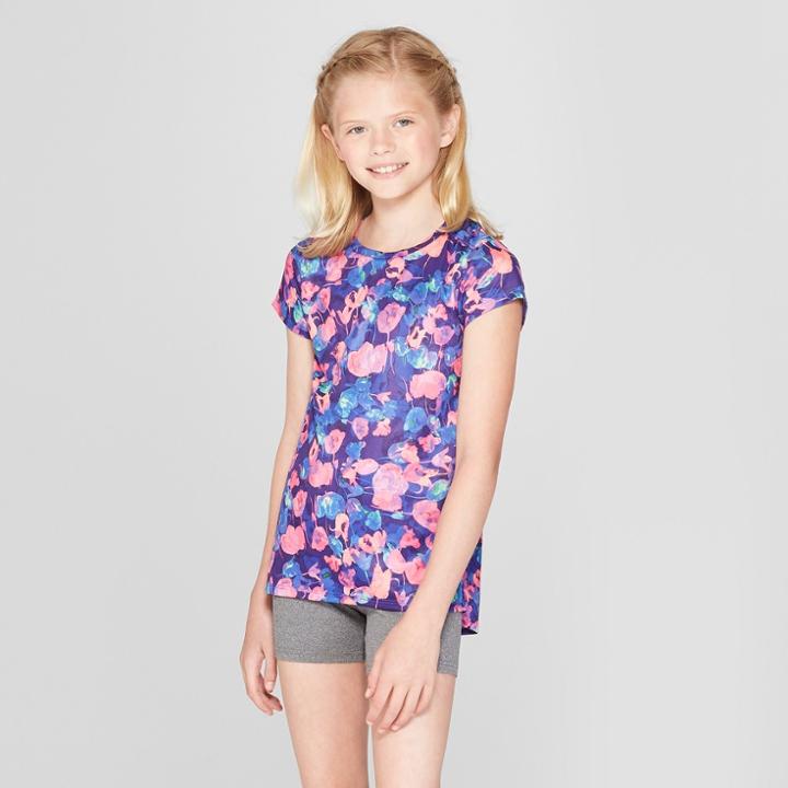 Girls' Printed Tech T-shirt - C9 Champion Tulips Multi Print