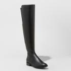 Women's Breanna Wide Width Over The Knee Riding Boots - A New Day Black 6w,