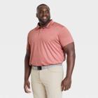 Men's Big & Tall Striped Polo Shirt - All In Motion Pink