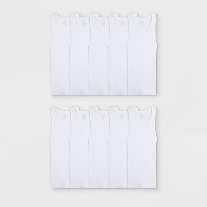 Fruit Of The Loom Toddler Boys' 10pk Undershirt - White