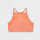 Girls' Floral Seamless Bra - All In Motion Orange