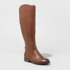 Women's Brisa Wide Width Riding Boots - Universal Thread Cognac (red) 5w,