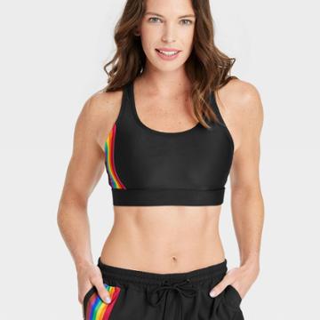 Humankind X Target Pride Adult Humankind Swim Top - Black Rainbow