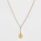 14k Gold Plated Initial 'z' Pendant Chain Necklace - A New Day Gold