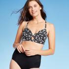 Women's Twist Bikini Top - Kona Sol Black Floral