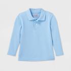 Toddler Boys' Long Sleeve Interlock Uniform Polo Shirt - Cat & Jack