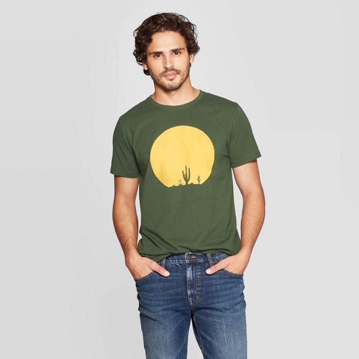 Petitemen's Standard Fit Short Sleeve Crew Neck Graphic T-shirt - Goodfellow & Co Green M, Men's,