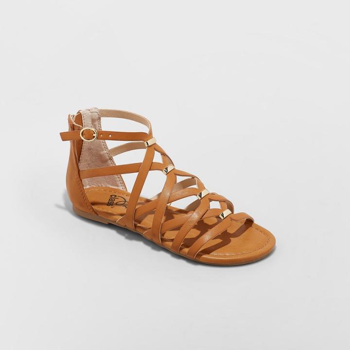 Girls' Freya Gladiator Sandals - Art Class Cognac (red)