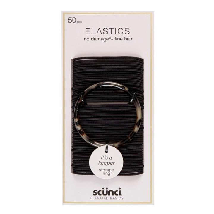 Conair Scunci 2mm No Damage Elastics - Black