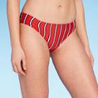 Kona Sol Women's Stripe Tab Side Medium Coverage Bikini Bottom - Kona