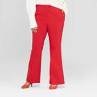 Women's Plus Size Classic Bootcut Trousers - Who What Wear Red