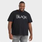 No Brand Black History Month Men's Plus Size Unapologetically Black Short Sleeve Graphic T-shirt - Black