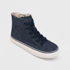 Boys' Colby Lace-up Zipper Sneakers - Cat & Jack Navy